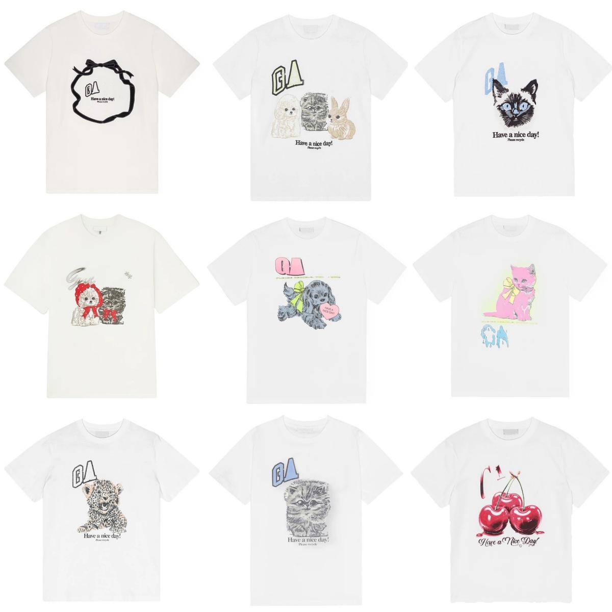 Women Cotton Designer T-Shirts Pullover Loose T Shirts Short Sleeved Soft Summer Tees Crewneck Printed Comfy Tops-image-847258191