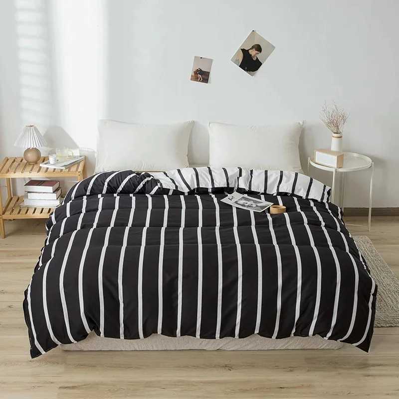 1Pc Duvet Cover 150200 RU Single Quilt Bag Nordic Style Comforter Covers Grey Heart Printed Home Student Dormitory Bed Linens H251011-image-1079309931