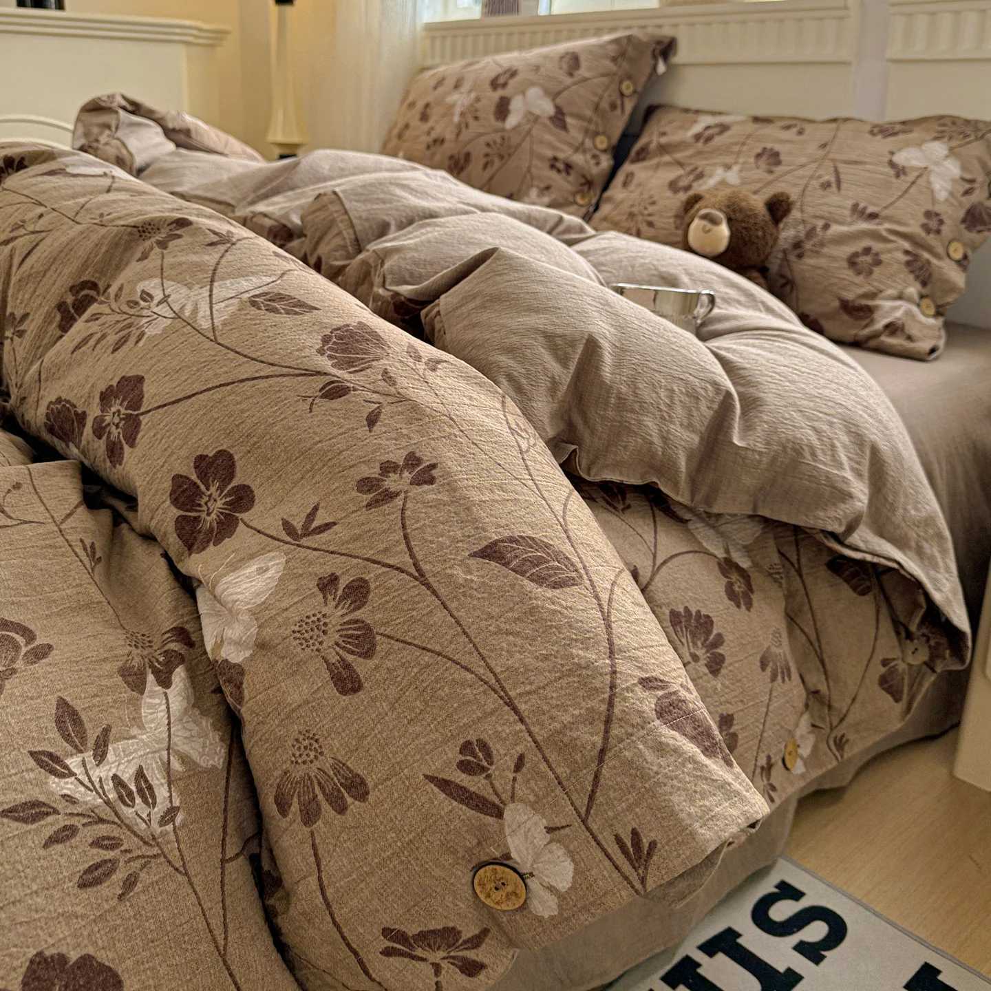 Ins Princess Bedding Set Simple Floral Duvet Cover cases Flat Sheet Single Twin Double Queen Size Home Decor Bed Linen Set H251011-image-1079314646