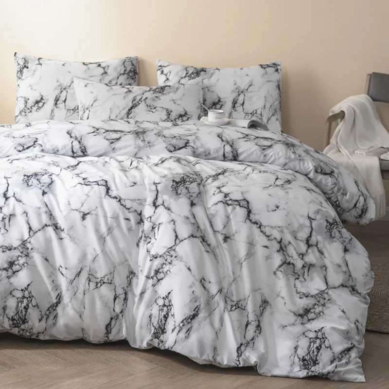 Bedding Duvet Cover Set Marble Pattern Comforter Cover Envelop case Duvet Cover with Zipper Closure H251011-image-1079318538