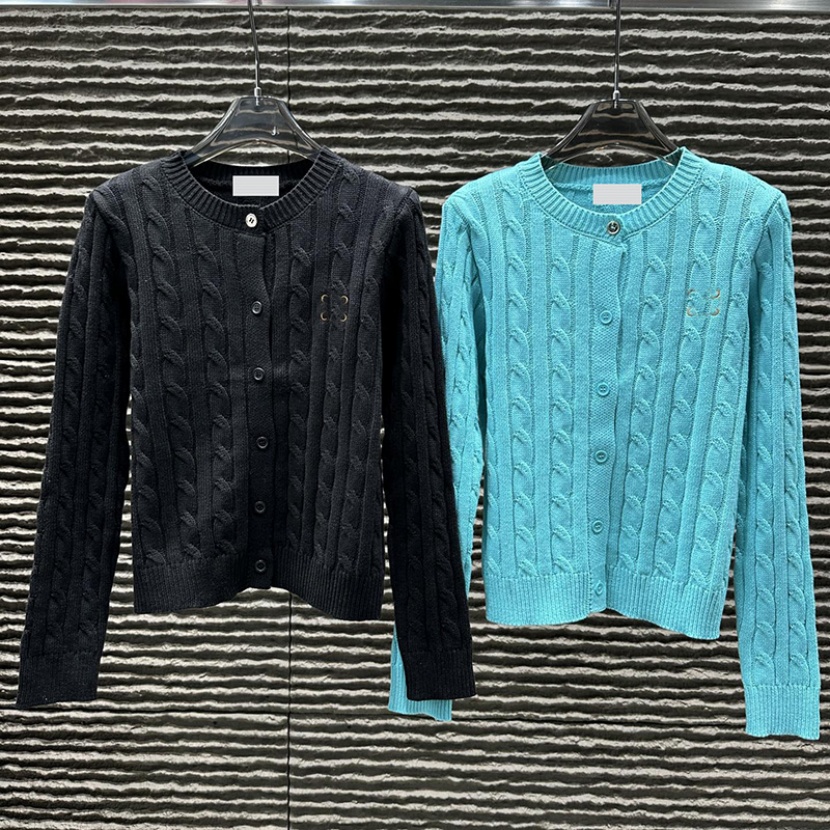 Designer Black Twist Sweater For Women Luxury Long Sleeve Slim Fit Cardigan Autumn Spring Elegant Daily Vacation Sweater Knits