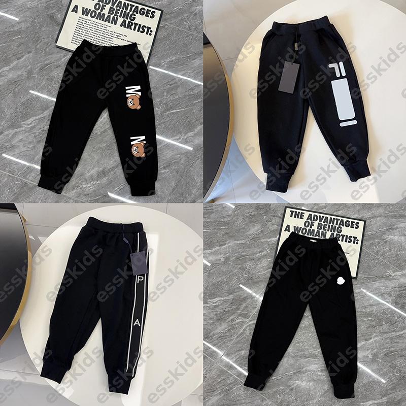 Black Trousers For Kids Clothing Designer Pants Children Sports Clothes Luxury Pencil Pants Boys Girls Sweatpants Fleece-lined Casual Pants Kid DPD2