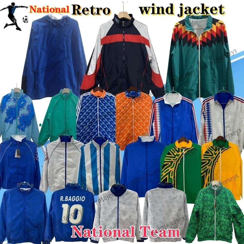 Équipe nationale Retro Coupe-vent 1986 88 94 95 99 Englandsjacket Soccer Jerseys 1994 1995 86 DE AR ​​UK GB IT Mexique Veste coupe-vent Classic V