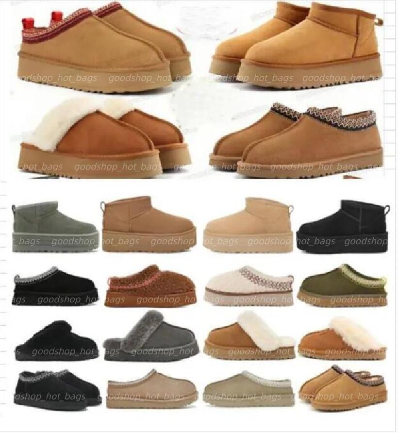 High quality Ultra Mini Boot Designer Woman Platform Snow Boots Australia Fur Warm Shoes Real Leather Chestnut Ankle Fluffy Booties For Women Slippe