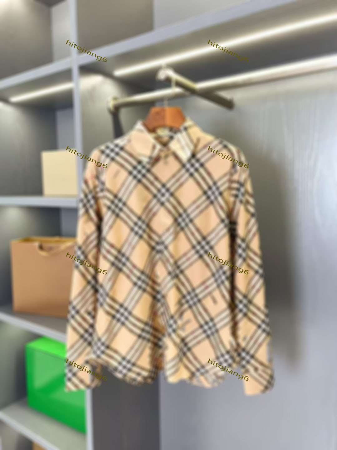 Men's check shirt striped shirt men plaid Shirt High Quality Designer Men's Casual Shirt Lapel Jacquard Embroidered Polo Casual Business S