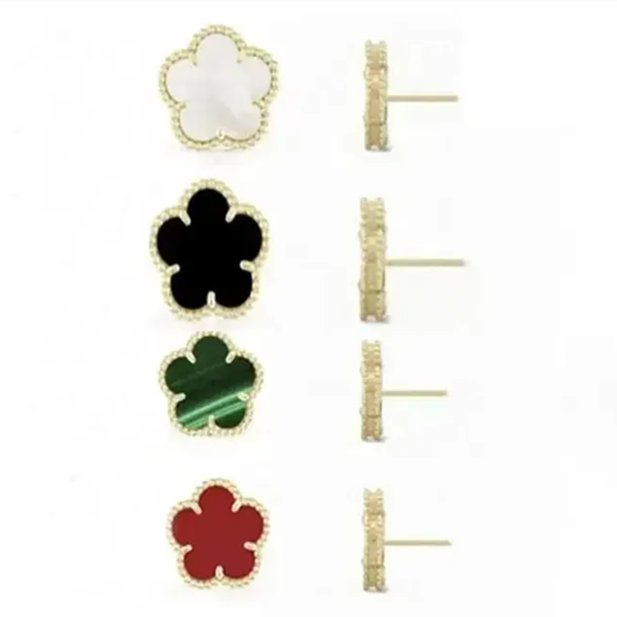 boucles d'oreilles, créateur de bijoux pour femmes 15mm forme classique boucles d'oreilles à fleurs élégantes de style Lolita boucle d'oreille en