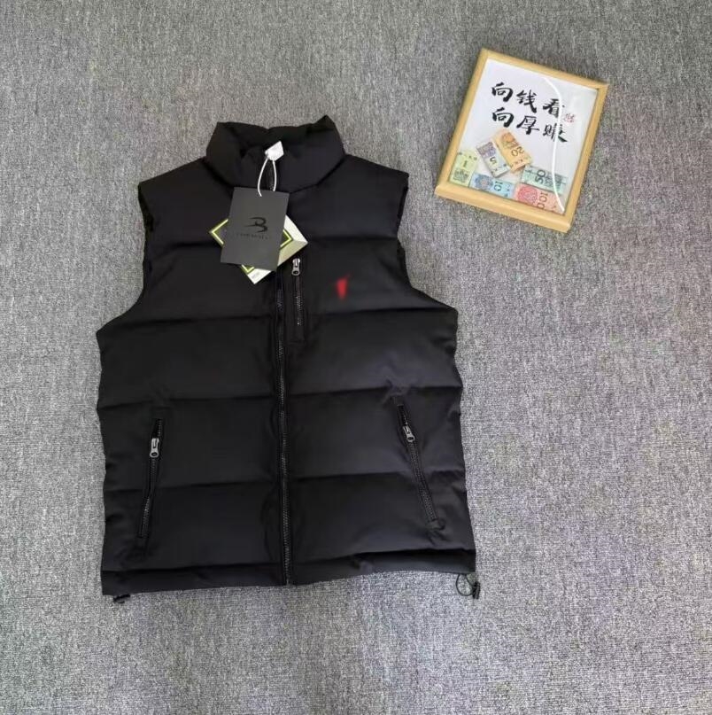 Men's Vests Designer Down Jackets Black White oversized puffer vest small Horse Embroidery Couples Clothing Fashion men Coat OuterWear zip up m
