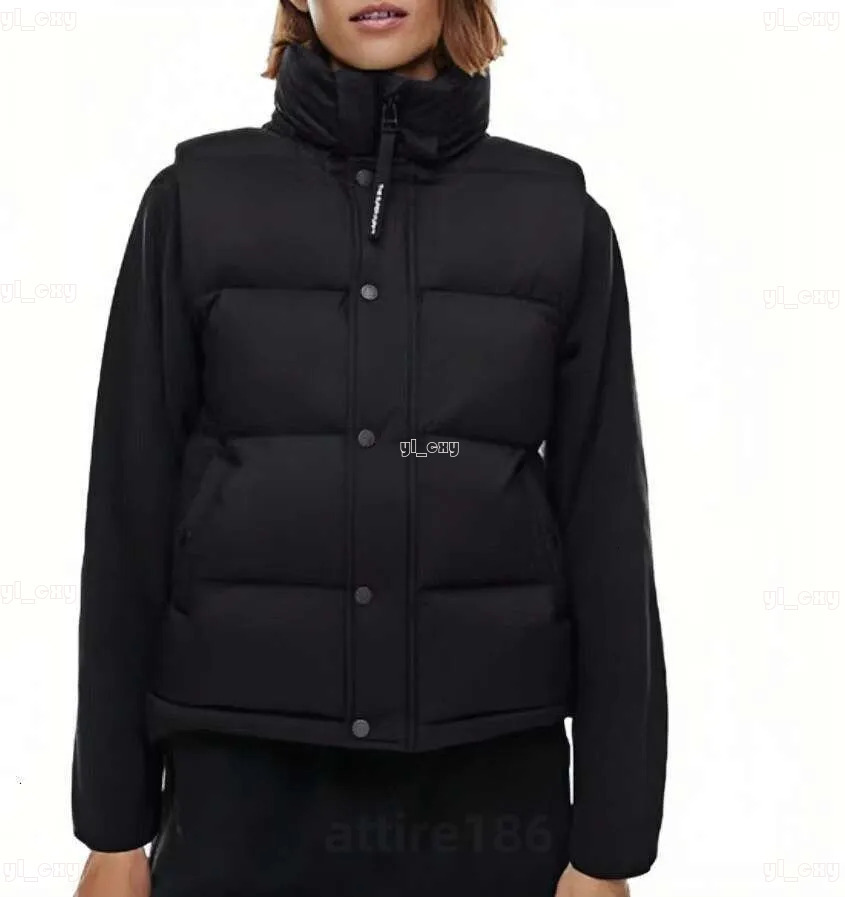 2025 Hight Quality Designer Aritzia Super Puff Jacket Super Puff Short Hooded Vest Branded Waistcoat Canada Down Thickened Extreme Coid Warm Knee Le