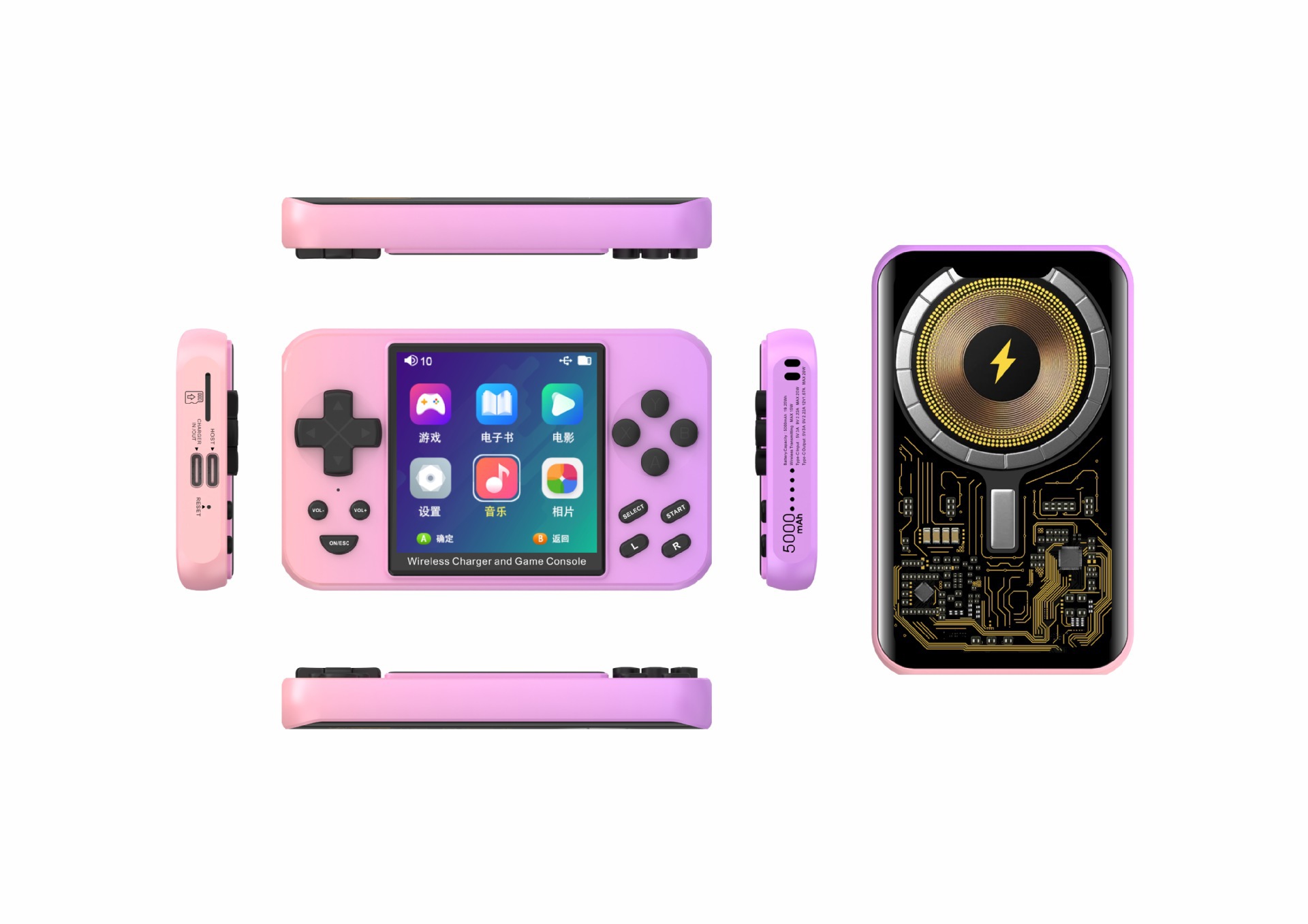 Compact Portable Charger with Integrated Gaming Controls-image-1079560558