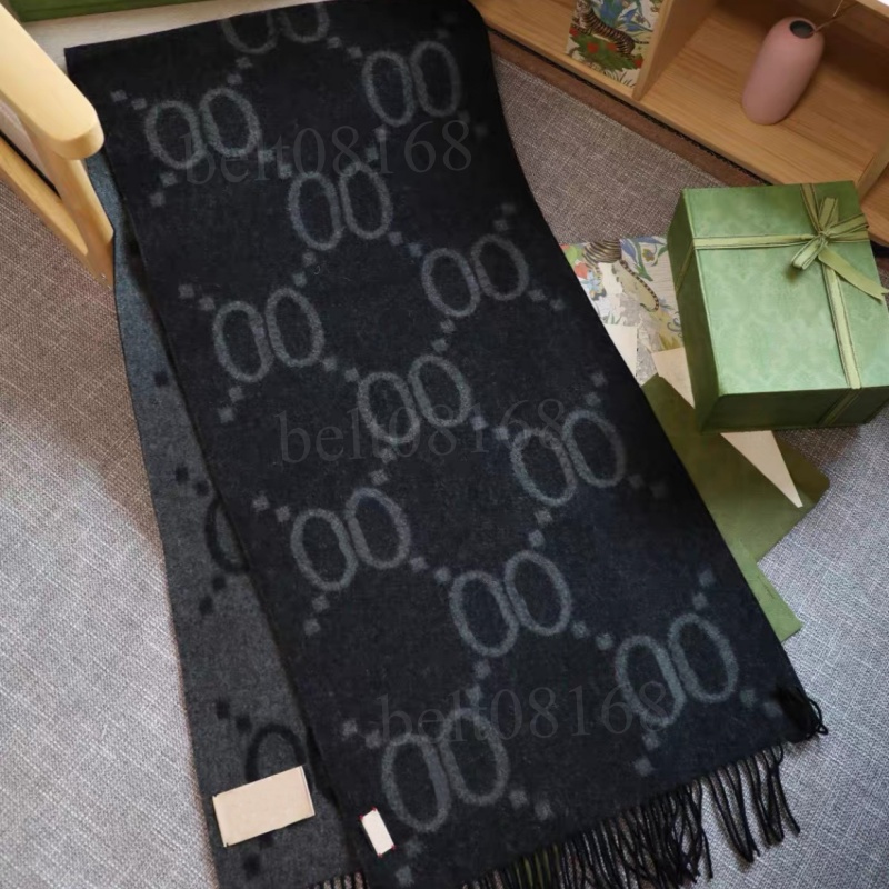 Scarf women designer brand scarf winter warm soft wool cashmere letter scarves woman fashion luxury thick shawls high quality gift with box optional