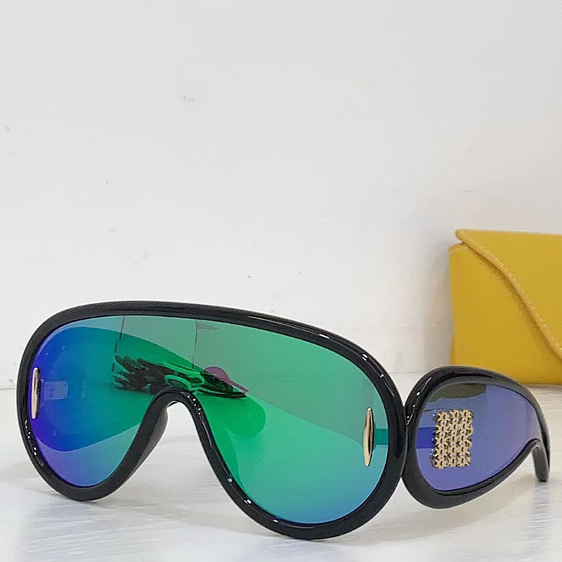 Designer pilot sunglasses for women Wave mask sunglasses LW 40108I black acetate gradient lenses shades trendy street shooting sunnies luxury brand
