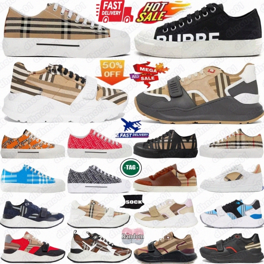Ramsey shoes trainers designer sneakers Stevie cotton Vintage Check Archive Beige men women Suede House Leather Gabardine Print MonograjaAD#-image-961919473