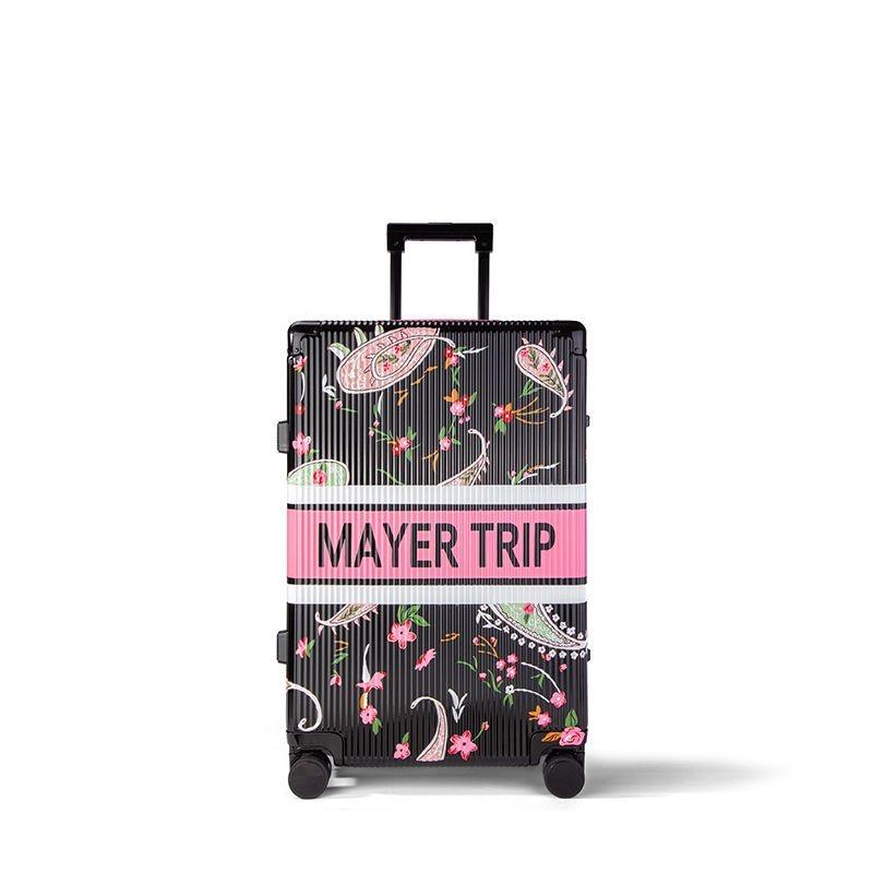 ORIGINAL Design Personalized Luggage Graffiti Luggage Female Fashion Travel Boarding Box 20 inch Universal Wheel Pulley Luggage-image-1079798309