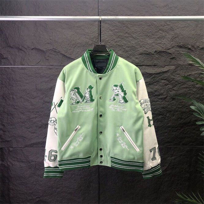 Amirim Jacket Men's Plus Size Outerwear Coats Autumn Designer AM Letters Embroidery Jacquard Jacket High Quality Single Item Baseball Jacket Lo