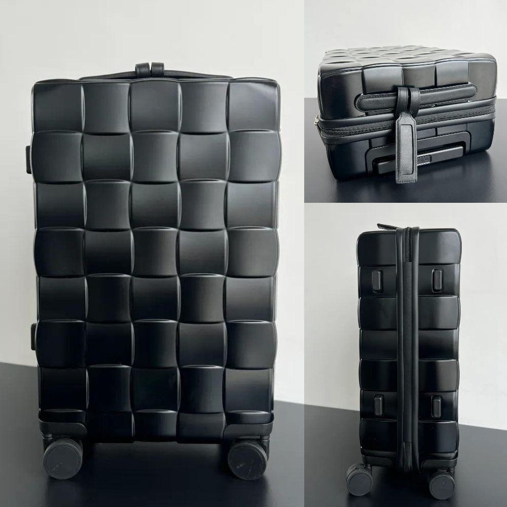 LUXURY wheeled BV suitcase designer luggage classic weaving design luggage travel bag unisex luggage boarding case cabin size password box-image-1079798735