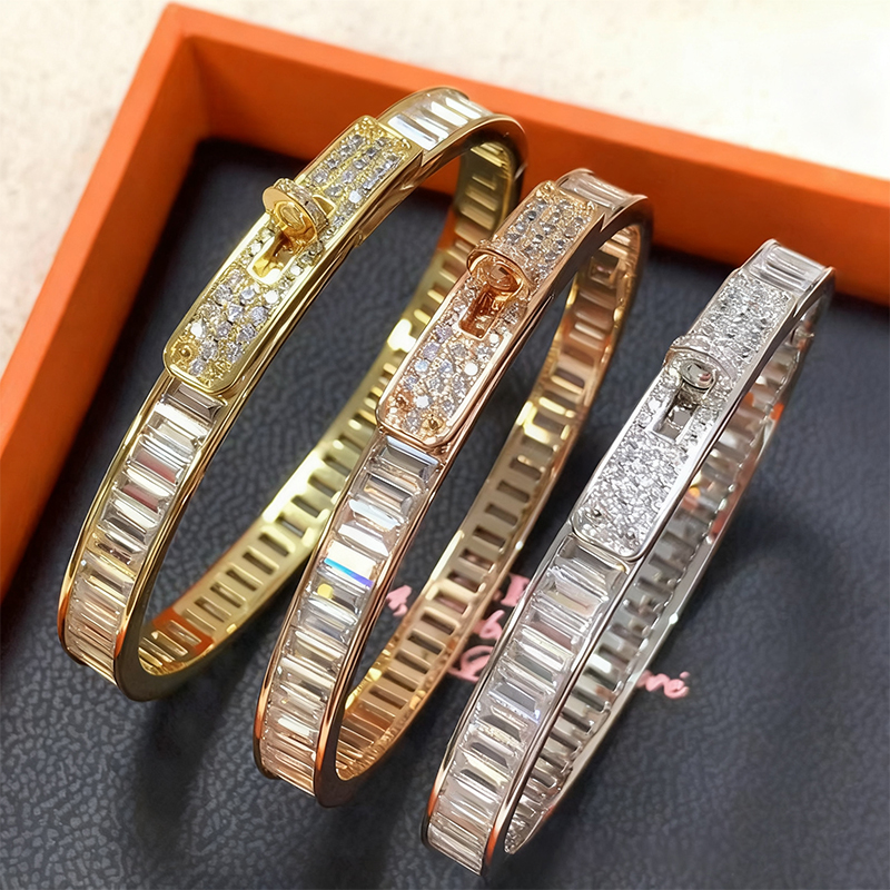 2025 New Brand H Bracelet Luxury Diamond Pig Nose Bracelet High Quality Crystal Bracelet Designer for Women's Christmas Gift