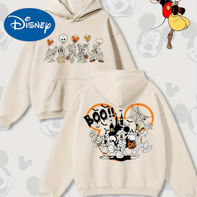 Disney Mickey and Minnie Donald Duck Goofy Pluto and Figaro Hoodies Men and Women Loose Autumn and Winter Jumper Sweater H251014