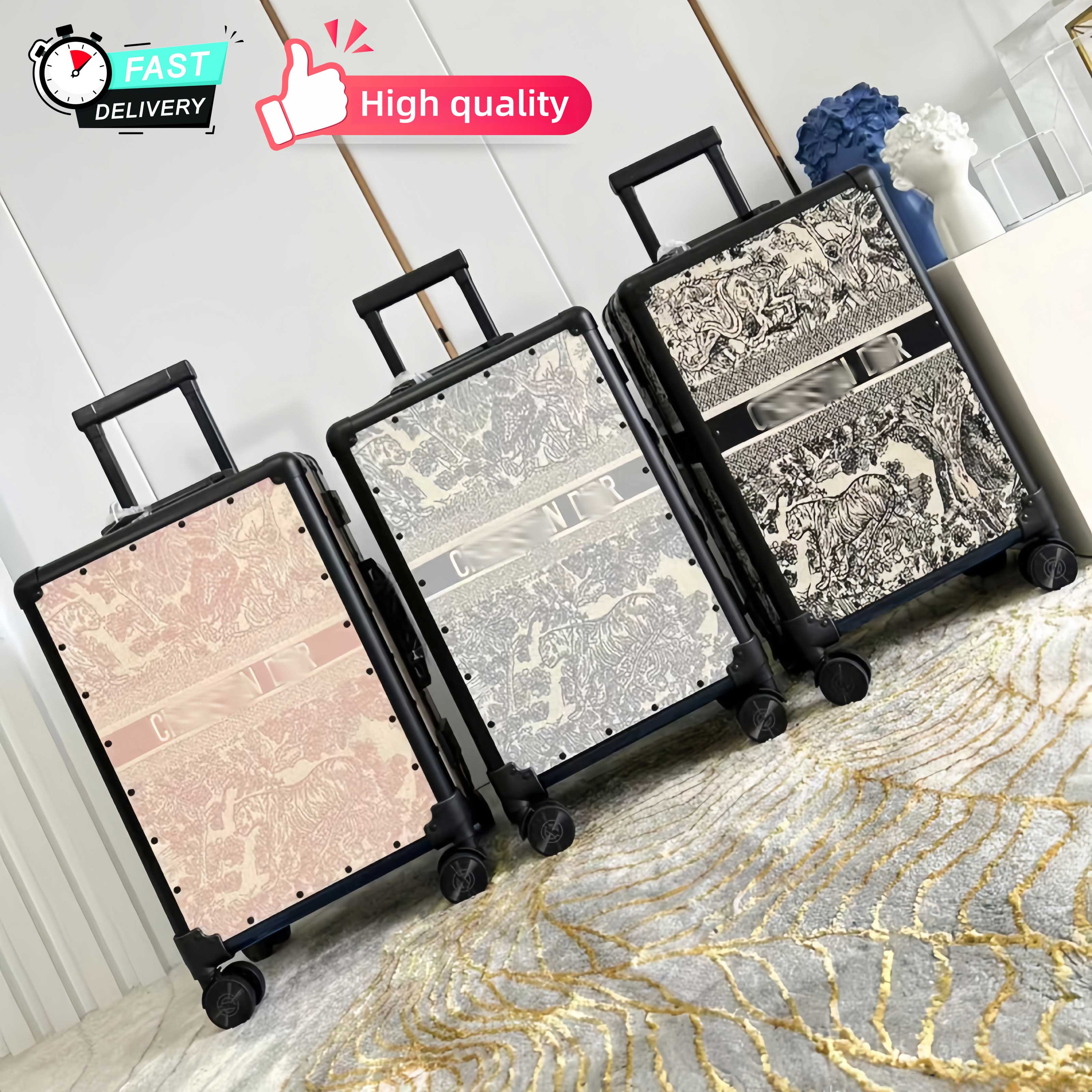 DESIGNER suitcases for both men and women, essential travel single-pull handle, ultra-light wheels, available in multiple colors-image-1079761146