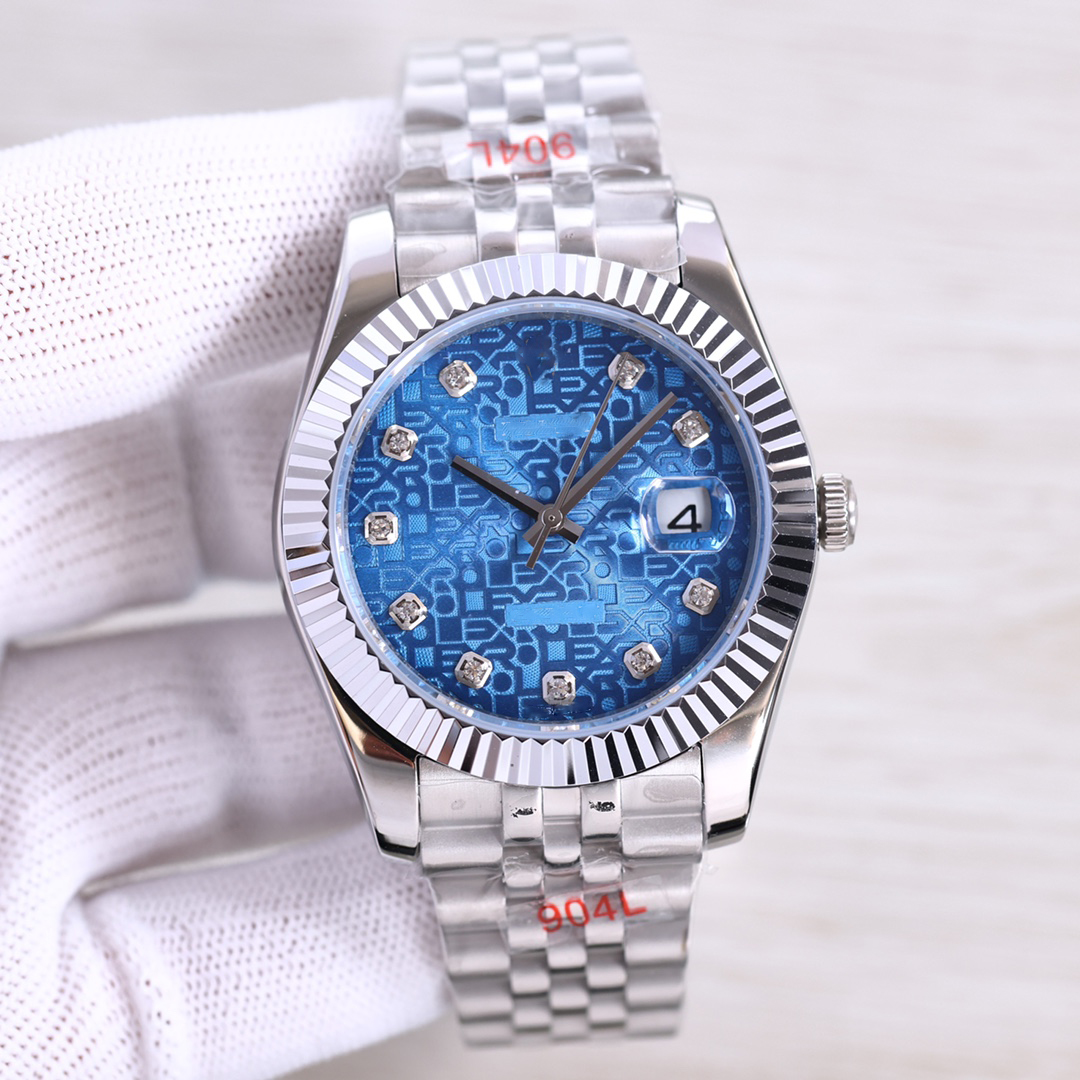 Luxury Mens Watch Date Just High Quality Silver 904L Jubilee Chain 41mm Logo Design Dial Mens Watch Jason007 Factory Watch