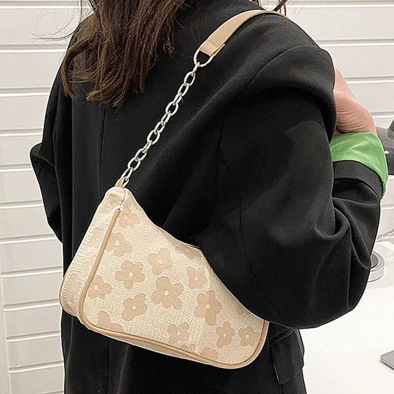 Sac à main imprimé sous les bras pour femmes, petit Simple décontracté Hobos, fourre-tout à bandoulière, pochette de marque à fermeture éclair, W