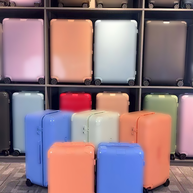 DESIGNER luggage carry-on suitcase and travel suitcase feature smooth-rolling wheels, a sturdy top handle, and a sleek, minimalist design.-image-1079763771