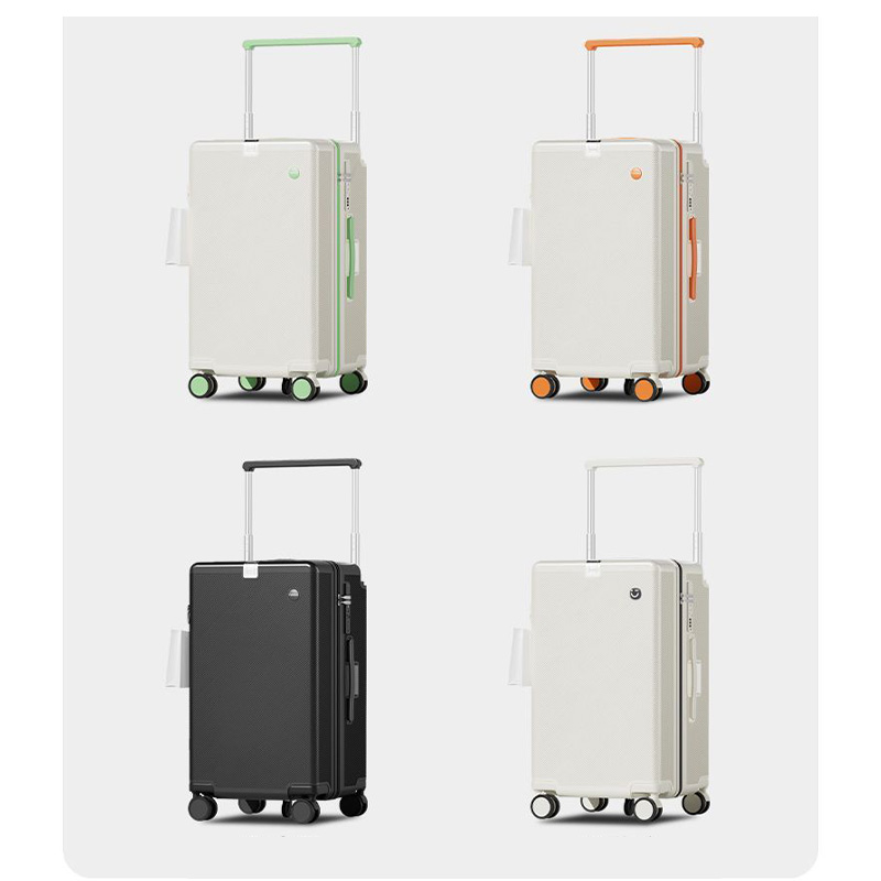 Designer Suitcase Featuring a Convenient Front Compartment Built in Charging Function Large capacity sturdy and Durable travel luggage-image-1079772436