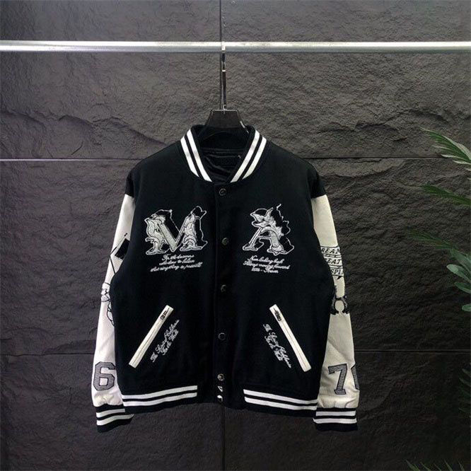 Amirim Jacket Men's Plus Size Outerwear Coats Autumn Designer AM Letters Embroidery Jacquard Jacket High Quality Single Item Baseball Jacket Lo