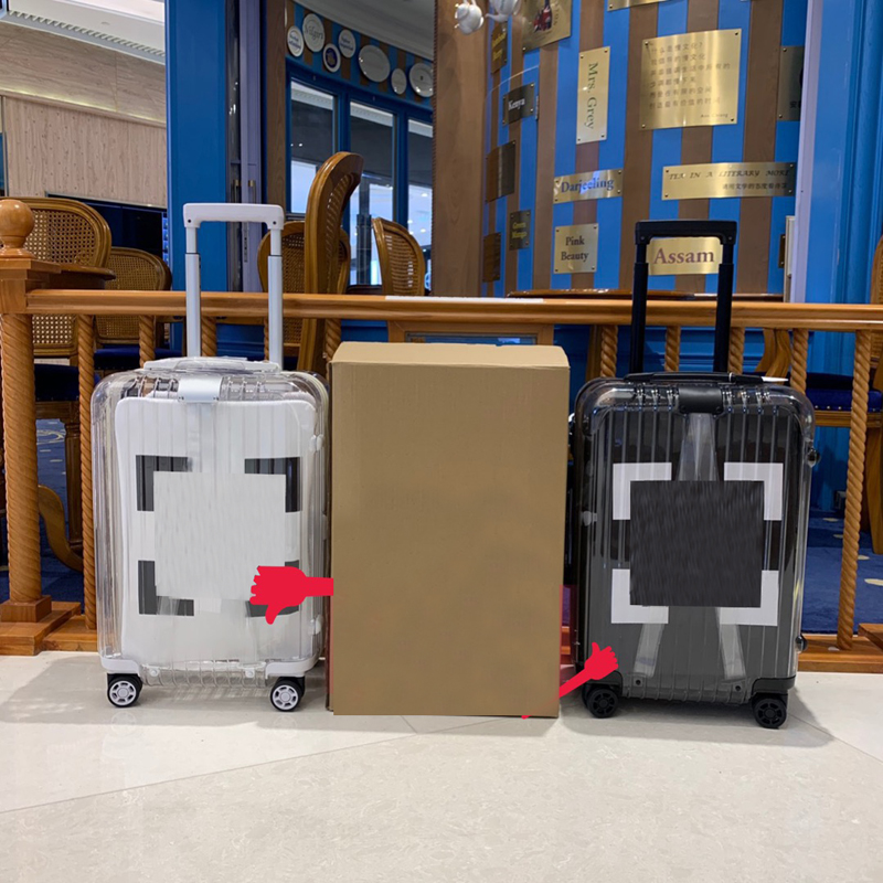 Designer Transparent suitcase Metal Trolley Luggage women Co branded 20 inch cabin size Travel Boarding Case men Luxury Luggage box-image-1079777132