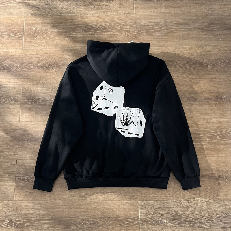 Stusyshirt Hoodie Men Designer High Quality American Hip Hop Trend Soft Cotton Pullover Letter Graphic Print Stussytity Sweatshirts Street Stud Blac