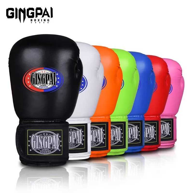 High Quality Adults WomenMen Boxing Gloves MMA Muay Thai Boxe De Luva Mitts Sanda Equipments Free Fight Gloves 8 10 12 6OZ J251015-image-1080036340
