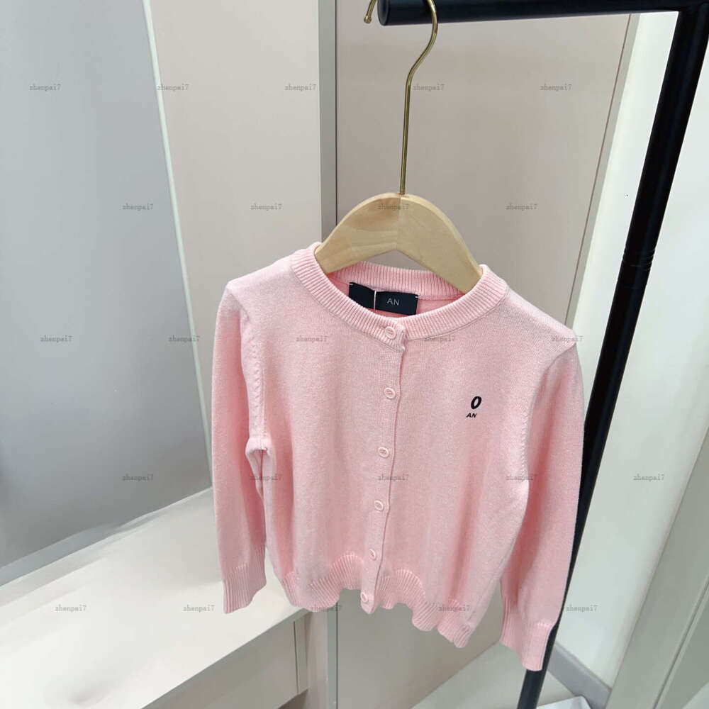 Top baby cardigan pink kids Knitted sweater autumn tops boys girls Jacket Alphabet Jacquard Design hoodie A834X23N222-image-1079895701