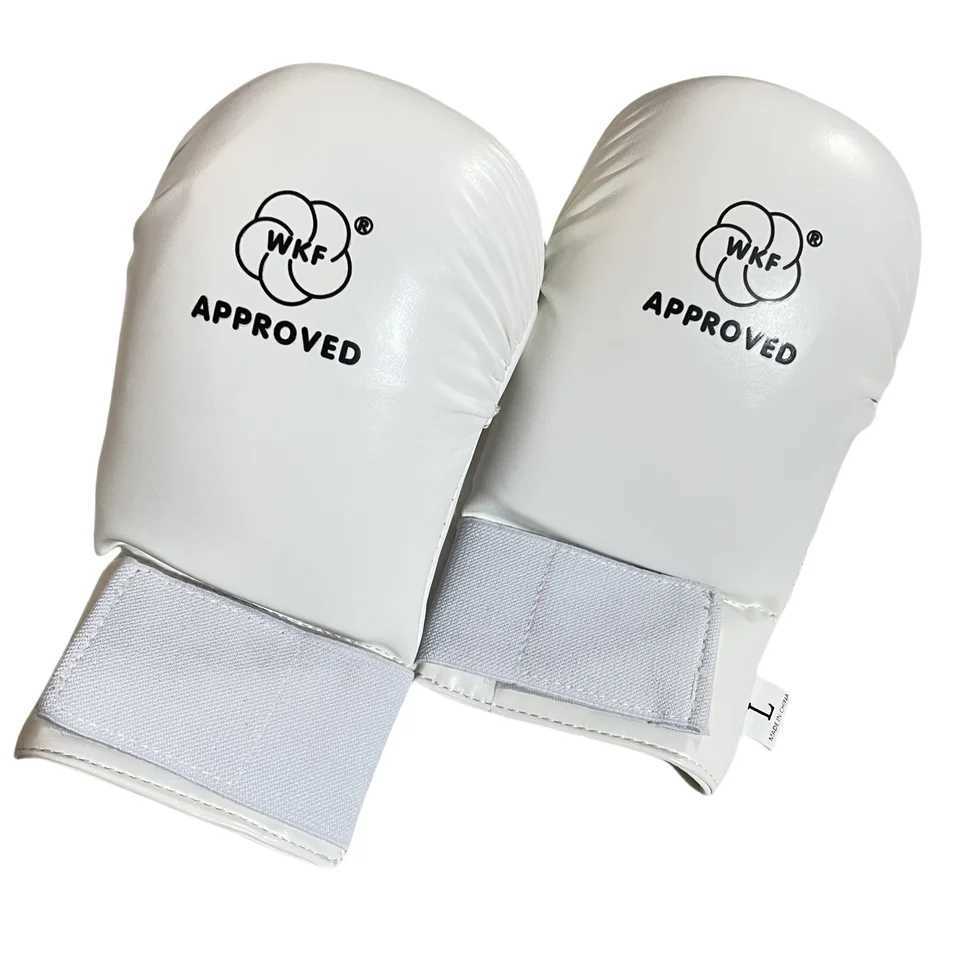 WKF Approved White Karate Gloves for Kids Adults Hard Thick Filler MMA Boxing Glove Martial Arts Pouching Mitts Customize J251015-image-1080028691