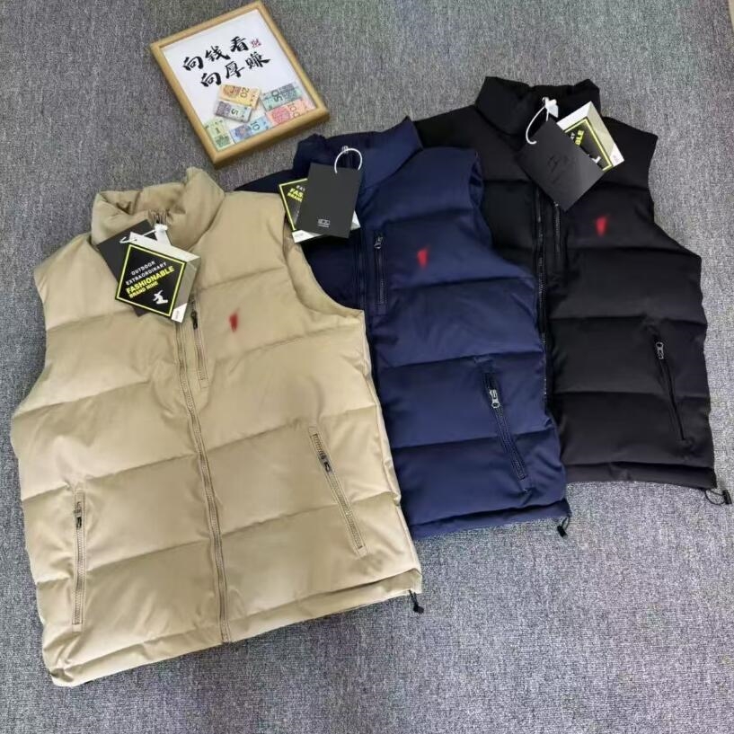 polo jacket body warmer designer horse embroidery zipper white duck down women men puffer vest Q260813