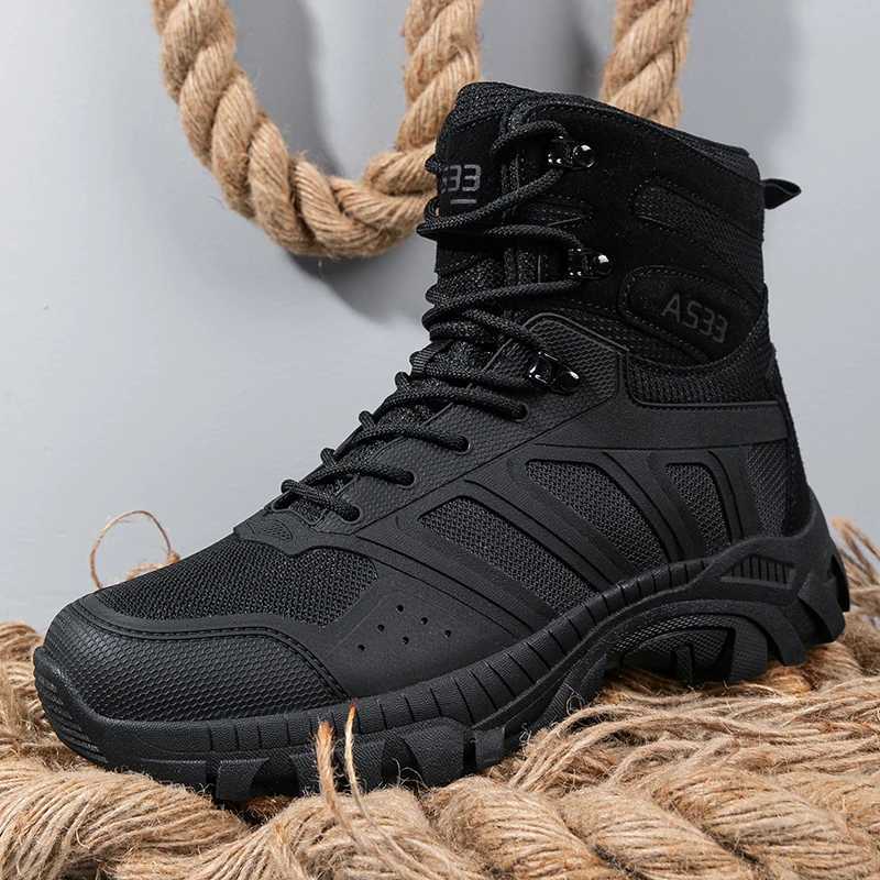 Men Tactical Boots Lace Up Desert Military Work Ank Hiking Shoe Climbing Shoe Army Boot Unisex Size Plus Ma Brand Waterproof Y251015