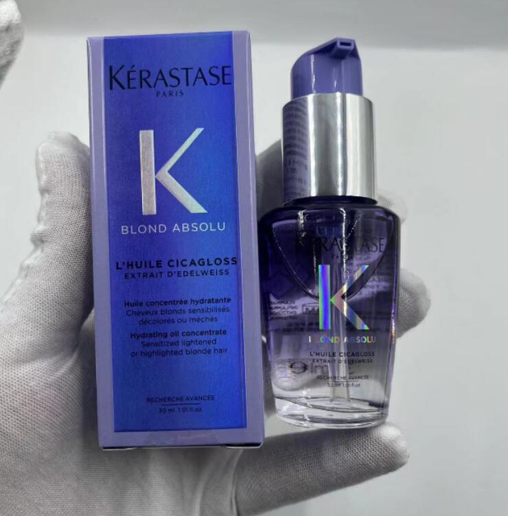 KERASTASE Hair Care Repair oil 30ml ELIXIR ULTIME CHRONOLOGISTE BLOND ABSOLU Moisturizing and Smooth hair Essential Oil-image-1079954817