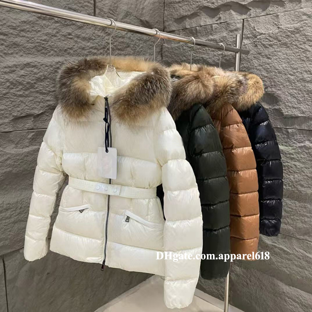 womens jackets designer winter parka down coat thick warm puffer jacket mid length fashion quality fur hooded outwears long sleeves stand collar win
