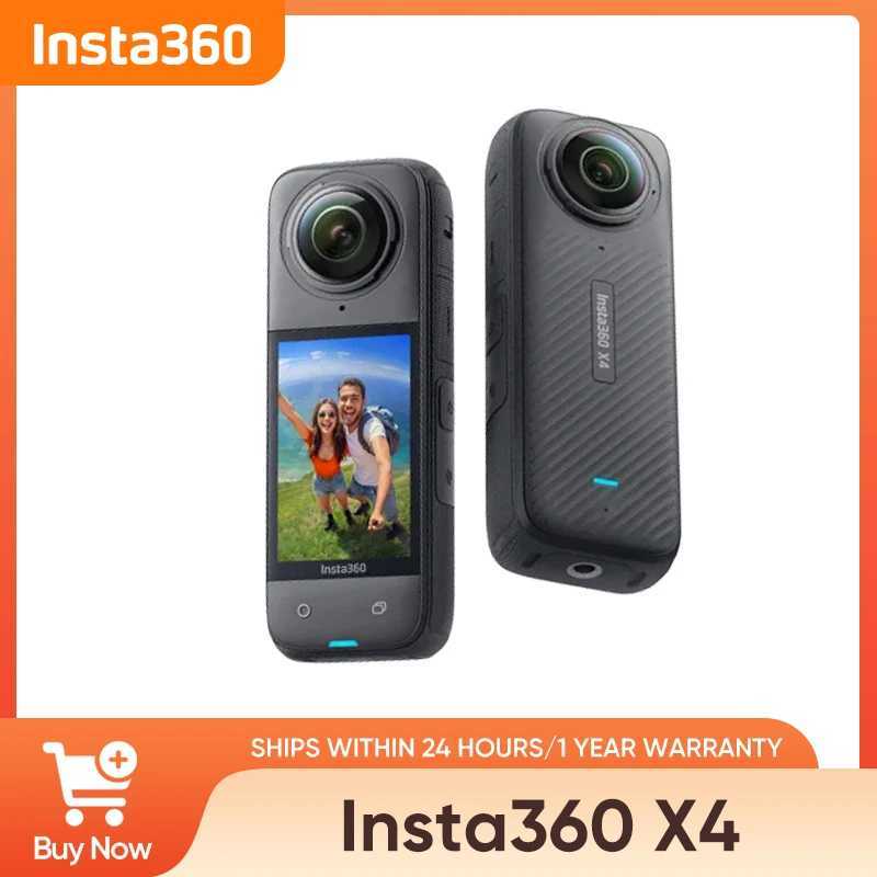 Insta360 X4 8K Waterproof 360 Action Camera 4K WideAngle Video Invisible Selfie Stick Removable Lens Guards J251115-image-1080021737