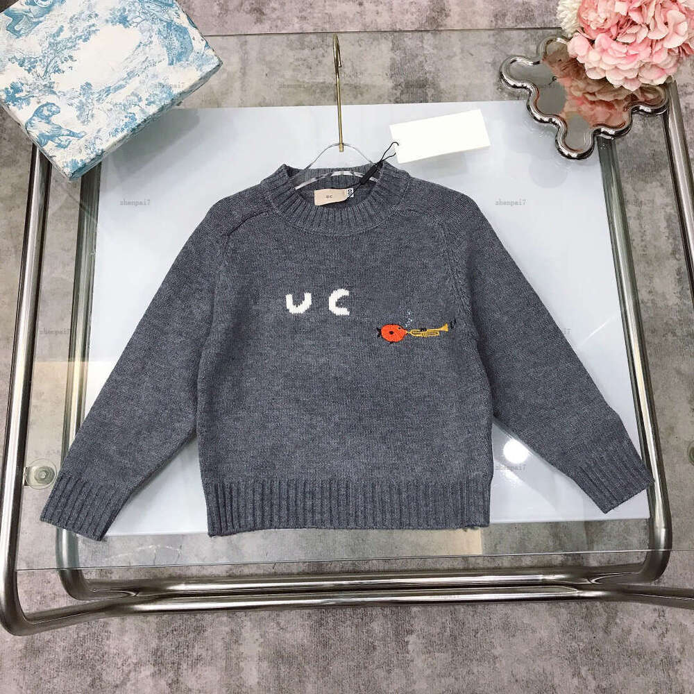 Top baby sweater neck Round boy Knitwear top kids designer clothes Music element design girl Knitted pullover A827X23N221-c-image-1079895753