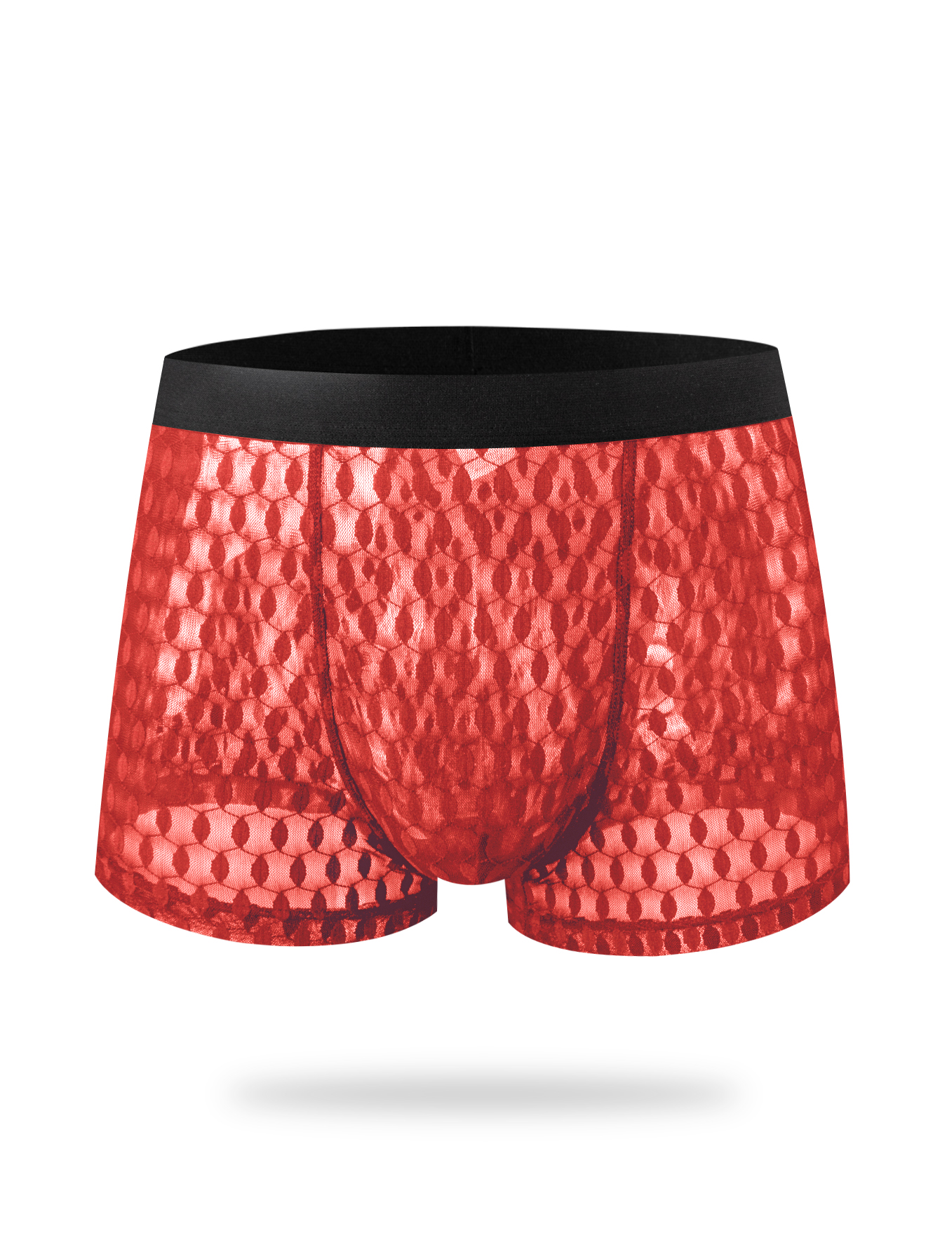 Men's Underwear Transparent Boxer Briefs Lightweight Breathable Elastic Sexy Trunks Jacquard Mesh briefs Men's Underwear Underpants