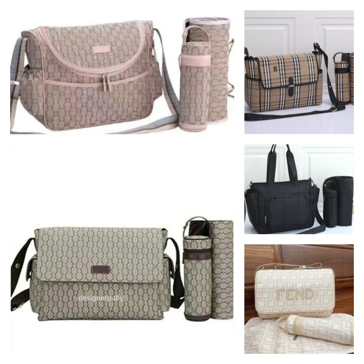 Sac à langer de haute qualité Sac mère bébé pliant 3 pièces sac à bandoulière polyvalent design pour mère et fille cadeau créatif D057