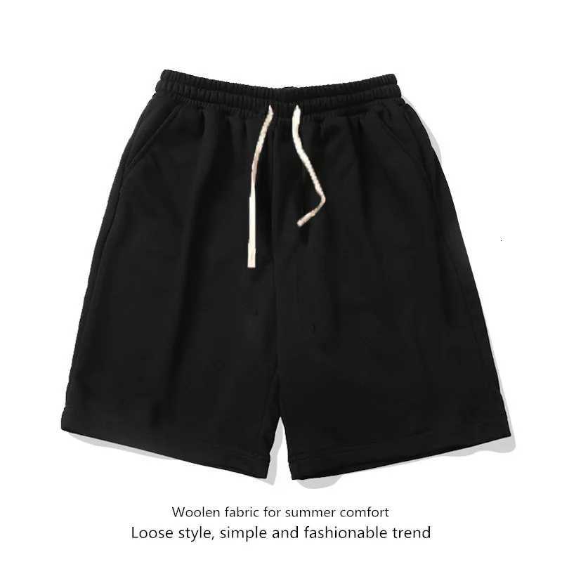 Mens Athletic Shorts Summer Workout Loose Fit Plain Black Knit Running Basketball Gym Training Sports Shorts Big SizeT251015