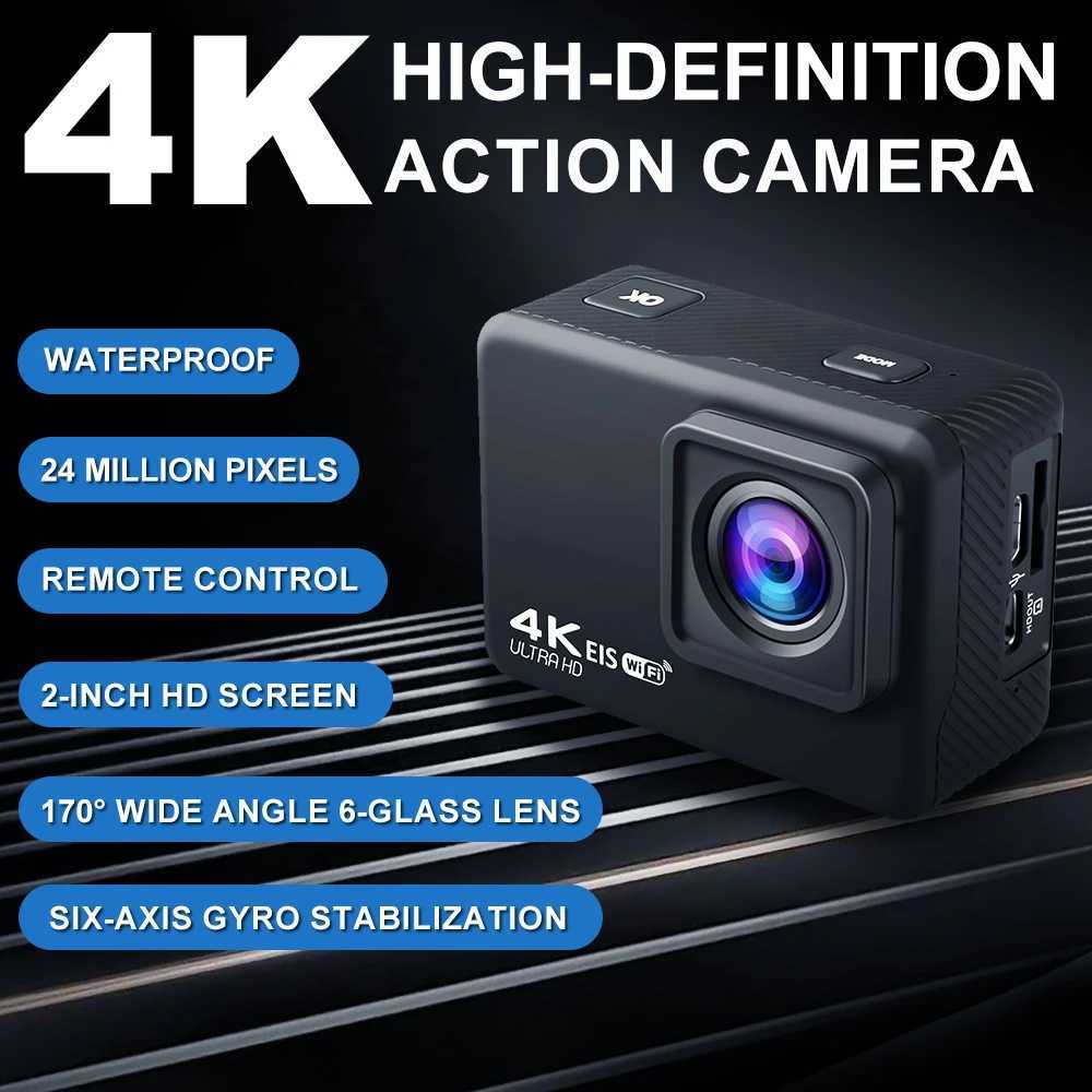 4K60FPSAction Camera 24MP WiFi 20 IPS LCD 170D 30m Waterproof Helmet Video Sport AntiShake Camera With Remote Controller J251115-image-1080021241