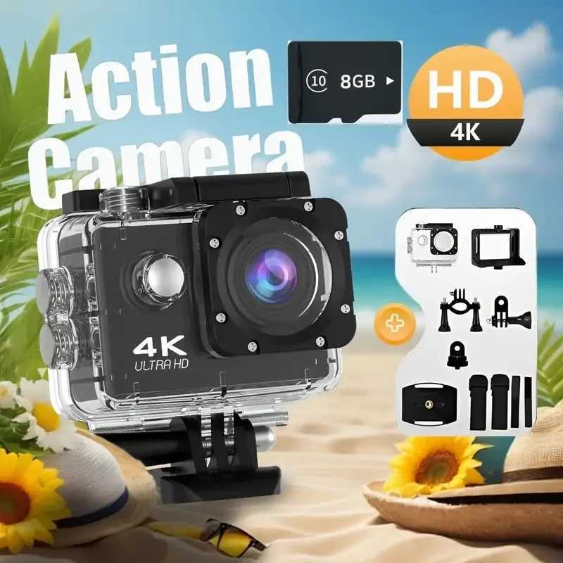 Outdoor 4K Action Camera WiFi Helmet Video Recording 4K30FPS WiFi 20 170D GPS 8X Zoom Underwater Waterproof Sports Camera J251115-image-1080021716