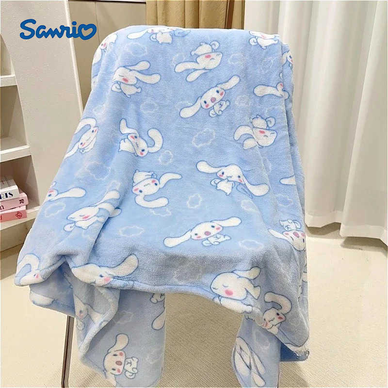 Sanrio Sanrio Cinnamoroll Small Blanket Anime Kawaii My Melody Printed Accessories Leisure Car Warm Blanket Pom Purin Cartoon Shawl L251015-image-1080044553