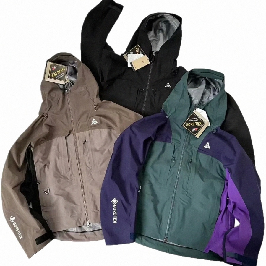 hommes ACG automne et hiver alpinisme en plein air imperméable coupe-vent résistant à la pression en caoutchouc coquille dure coupe-vent veste à