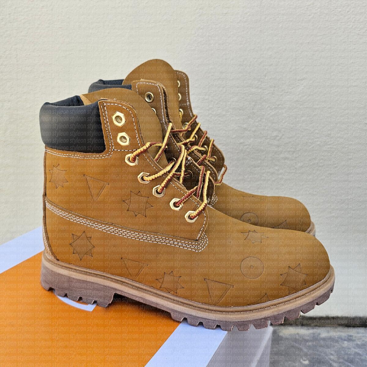 Designer Tims Boots Mens Outdoor Waterproof Boot Womens Classic Martin Shoes Cowboy boots Rhubarb Blue Black Camouflage Military Pink Hiking Booties