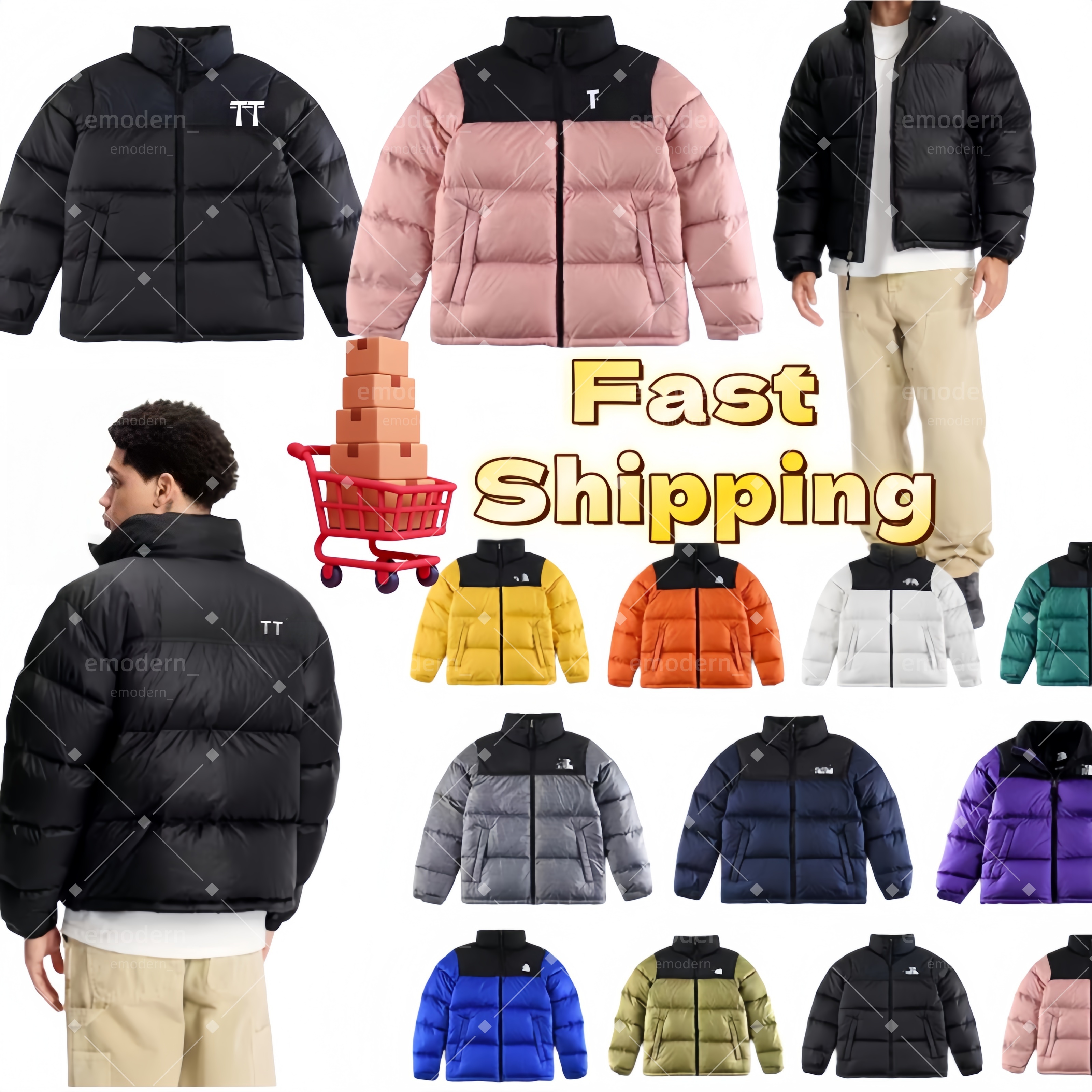 Designer Men Down Jackets Coats Designer Puffer Jacket Peak Purple Unisex Long Sleeve Zipper 1996 JacketsStowable Hood Water-repellent Finish Parkas