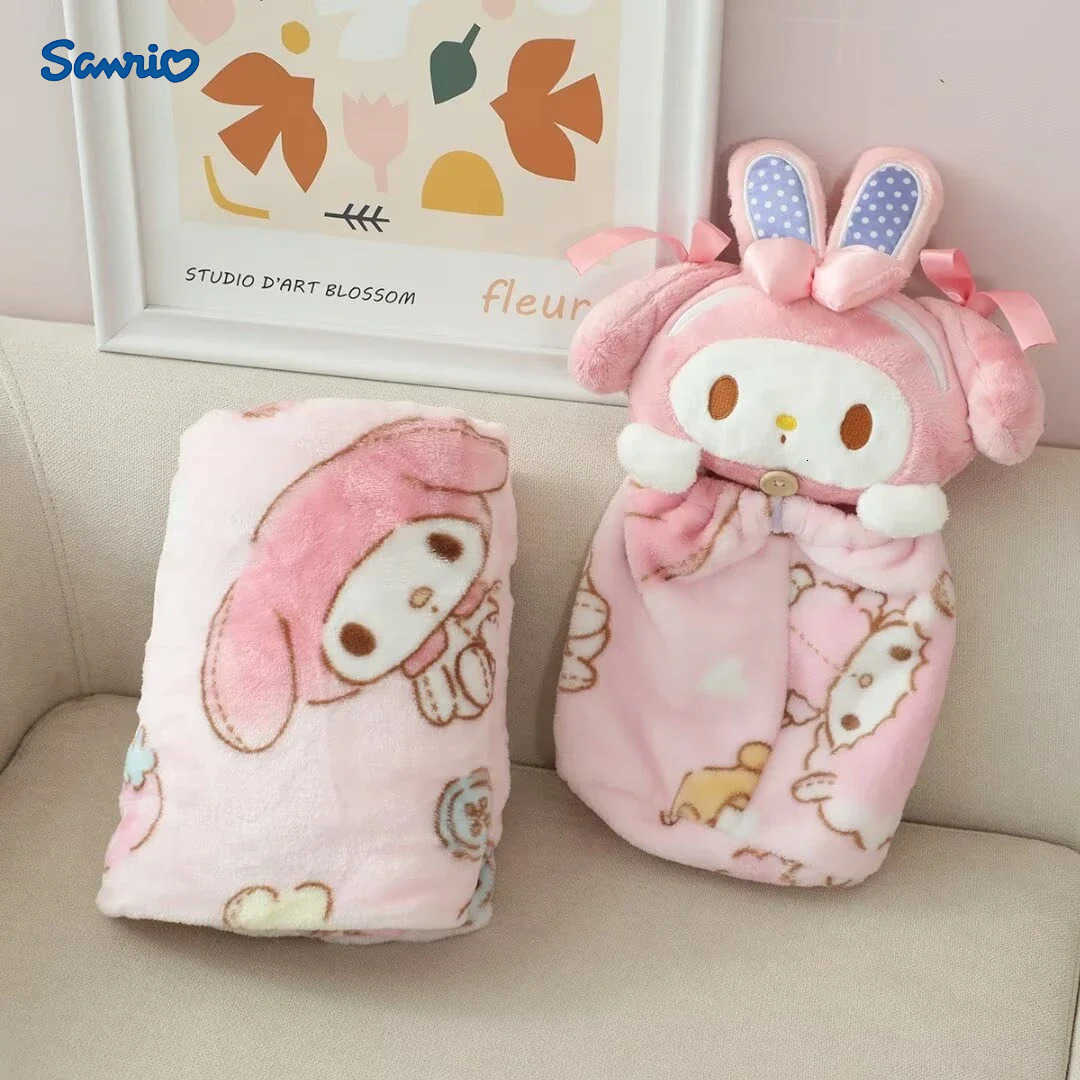 Sanrio Sanrio Portable My Melody Blanket Kawaii My Sweet Piano Single Size Travel Blanket Comfortable Office Nap Blanket Girl Xmas Gift L251015-image-1080044082