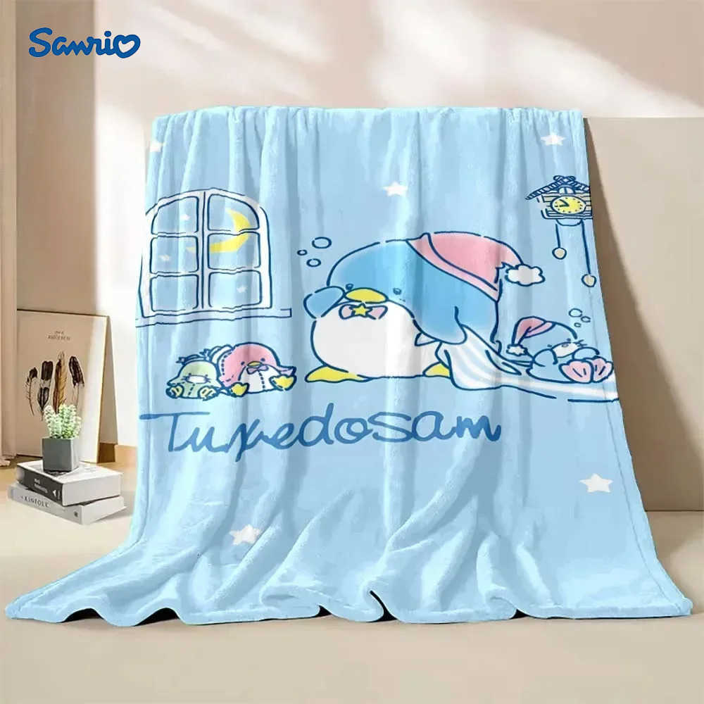 Sanrio Tuxedo Sam Sanrio Blanket Soft Fluffy Cartoon Throw King Size Luxury Blanket Kid Boy Adult Sofa Bed Blanket Cover Throw Gift L251015-image-1080044775