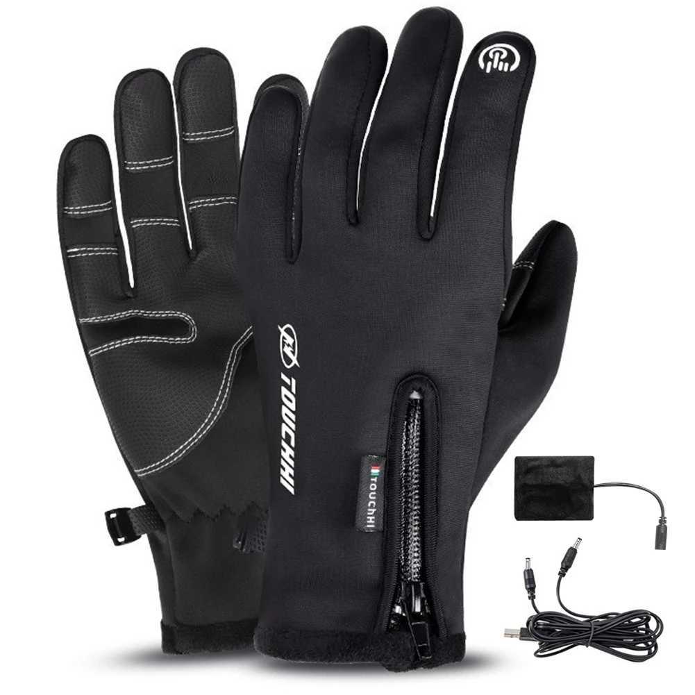 USB Rechargeable Heating Thermal Gloves Touch Screen Gloves Windproof Heated Gloves AntiSlip Glove for Women Men J251016-image-1080217295